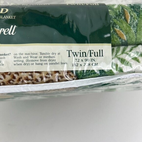 Vtg Lady Pepperell Blanket Leopard Print Twin/Full NOS Nap Guard - Picture 5 of 5